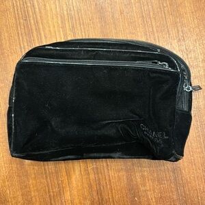 Chanel Parfums velvet makeup bag